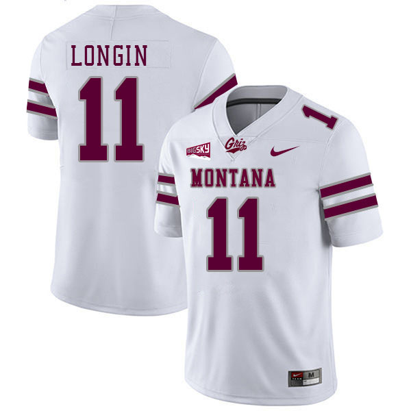Montana Grizzlies #11 Gabe Longin College Football Jerseys Stitched Sale-White